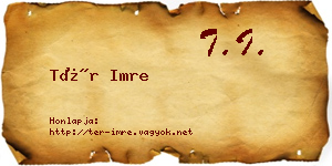 Tér Imre névjegykártya